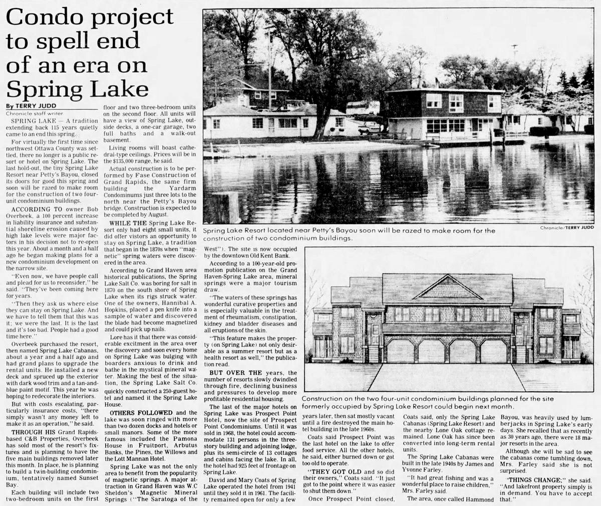 Prospect Point - May 1986 About Condo Project And A Look Back